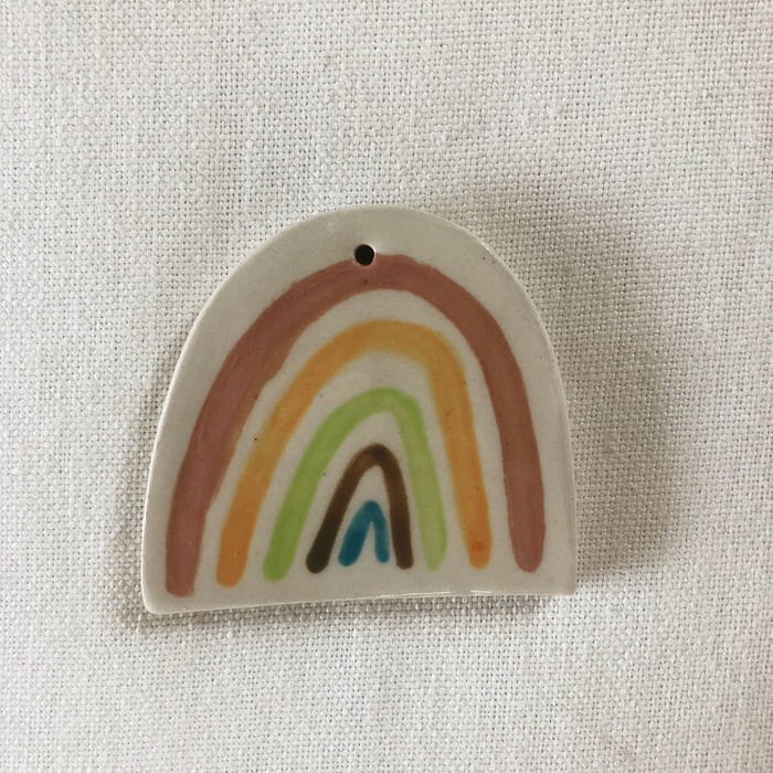 Handmade Ceramic Rainbow Dish - MULTI (small)